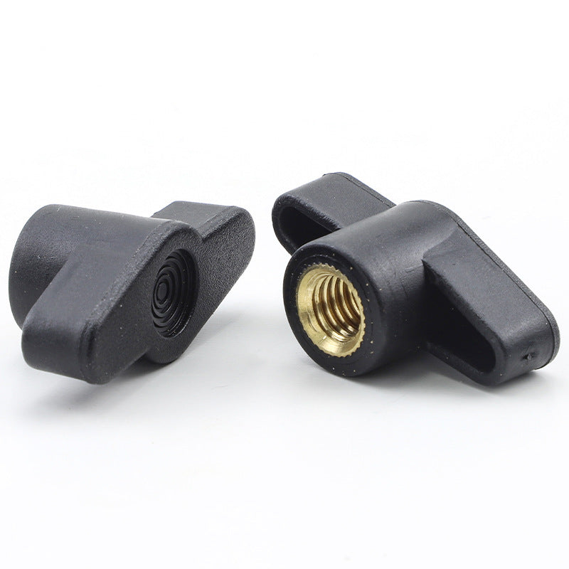 M5/M6/M8  4.8 grade black Z-shaped blind hole nut spot wholesale plastic hand screw rubber head nut for Industrial Equipment & Household Installation