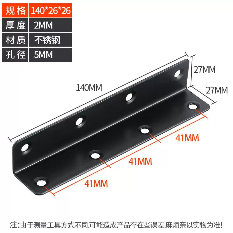 Stainless Steel 90 Degree Angle Bracket Thickened Triangular Support Frame Cabinet Reinforcement Accessory