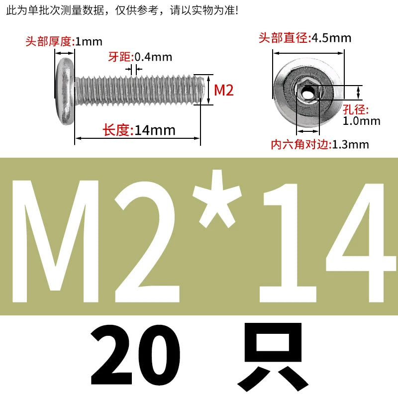 Thin Head Hex Socket Hollow Screws with Chamfered Edge, 304 Stainless Steel Vented Bolts