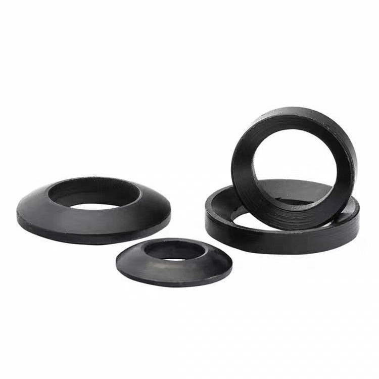 GB849 GB850 M6M8M10 Carbon steel blackened spherical gasket tapered washer concave and convex gasket bowl gasket  for Mechanical Assembly