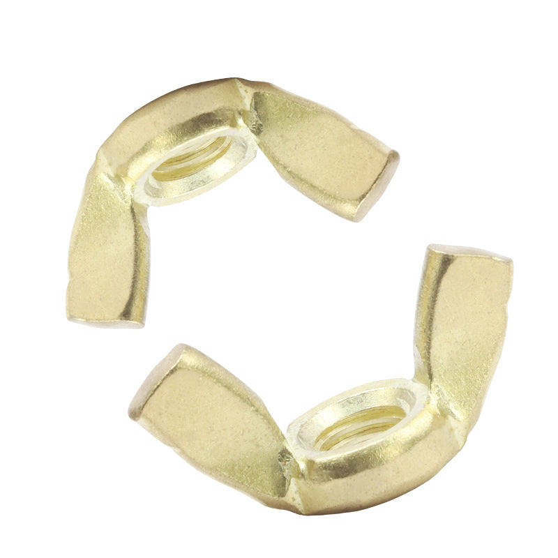 M3/M4 304/201 stainless steel golden butterfly nut hand screw butterfly nut iron plated ingot nut cap for DIY, Hardware & Household Installation