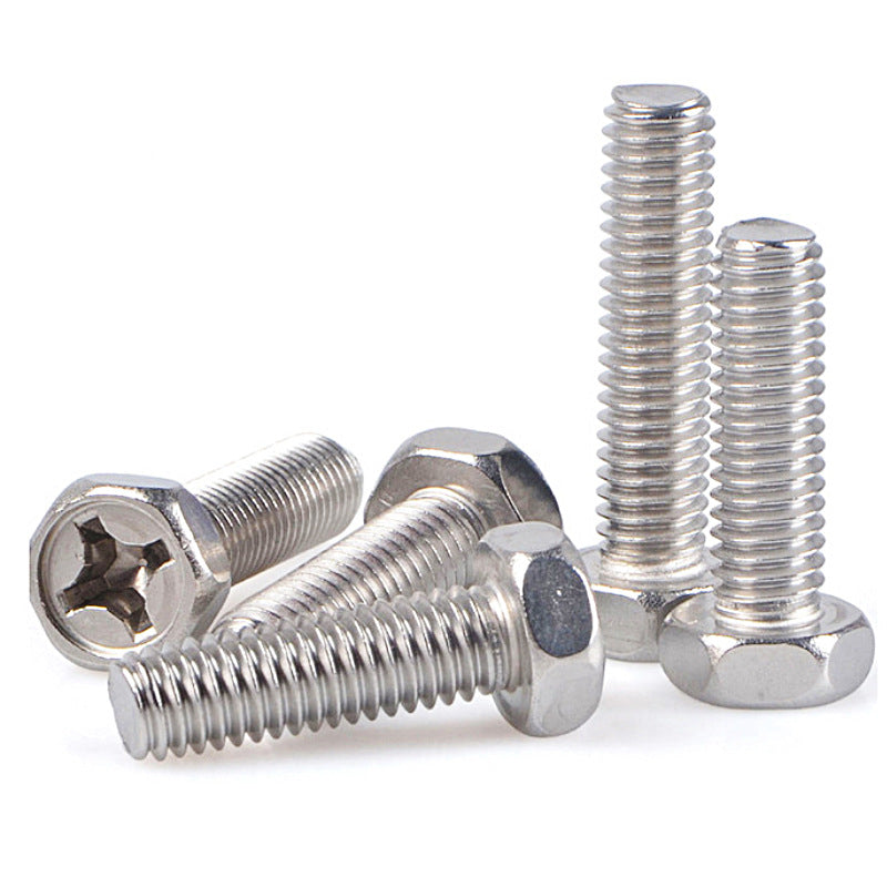 M4/M6/M8 Galvanized cross groove concave brain hexagonal screws hexagonal pits cross machine screws and bolts for Furniture & Machinery