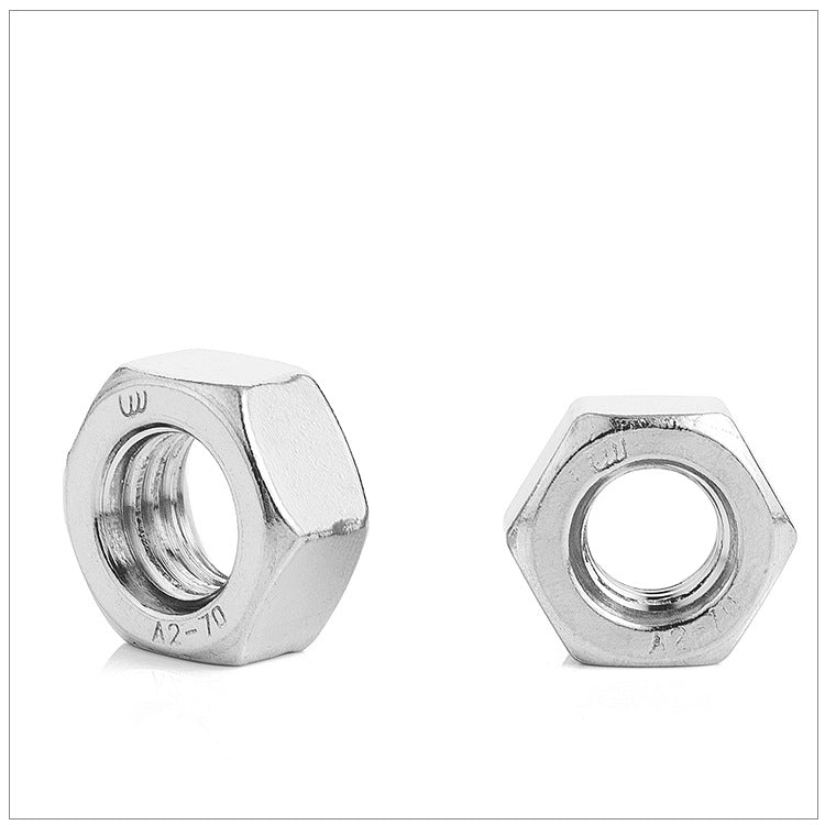 3# 4# 1/4 '5/16 304 Stainless Steel British American Hexagon Nut External Hexagon Nut British American Nut for Furniture & Construction