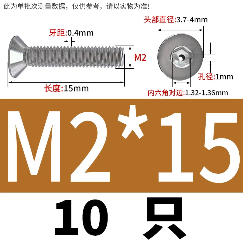 M2-M16 304/316 Stainless Steel Screw Countersunk Hex Hollow Exhaust Vacuum Through-Hole Bolt
