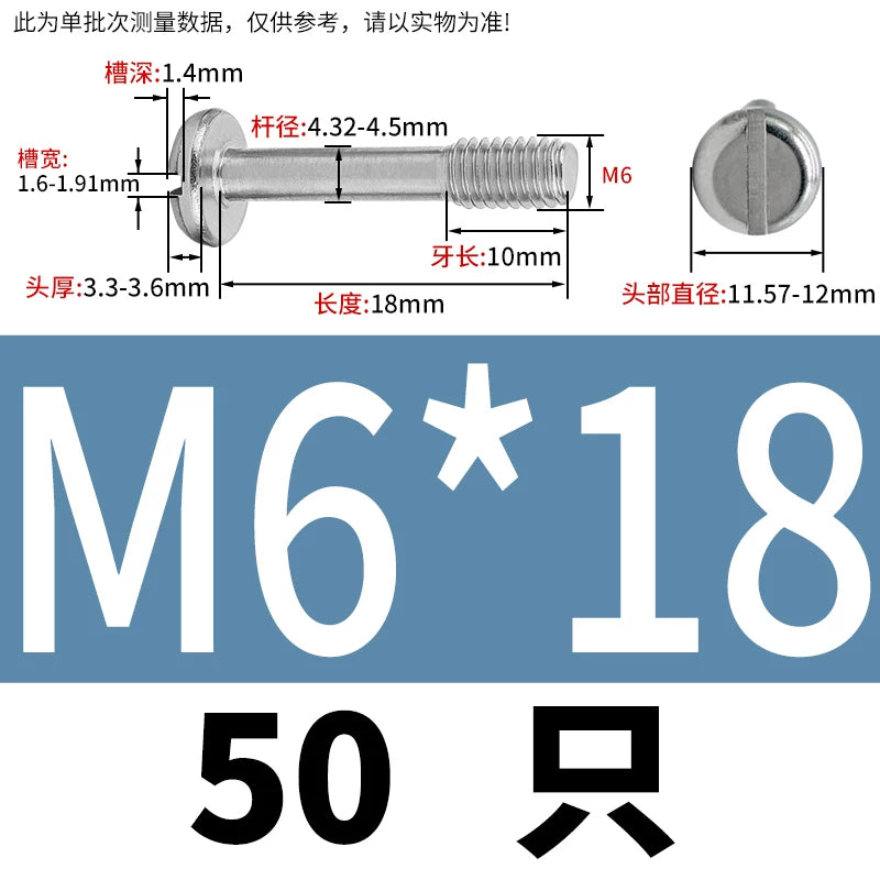 GB837/GB67 304/316 Stainless Steel Screw | Pan Head Slotted Half Thread Non-Removable Fastener