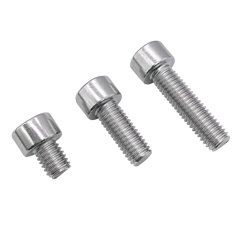 304/316 Stainless Steel UNC Screw  US Imperial Cylindrical Head Cup Head Hex Non-Knurled Machine Bolt