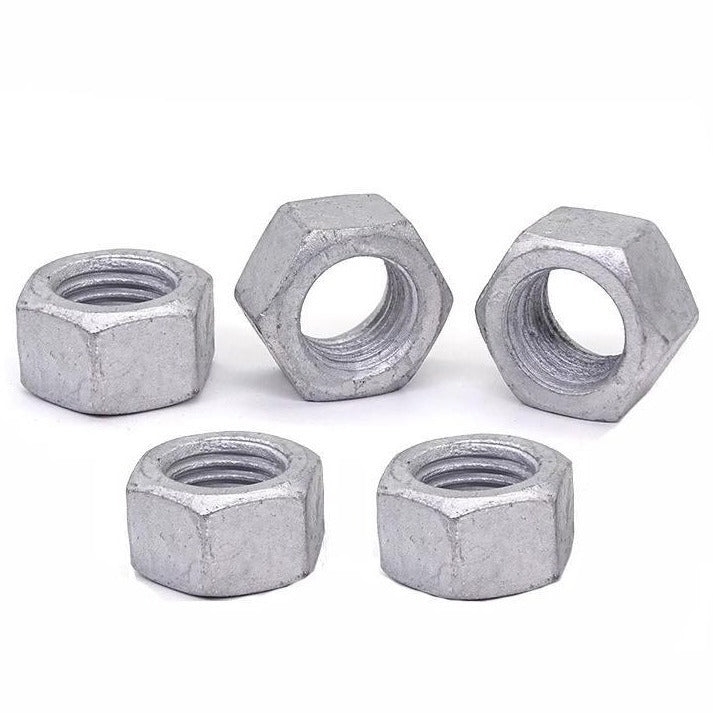Hot dip galvanized hexagonal nut 8.8 grade hot dip galvanized reaming external hexagonal nut screw cap for Steel Structure & Bridge Construction