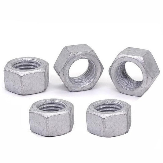 Hot dip galvanized hexagonal nut 8.8 grade hot dip galvanized reaming external hexagonal nut screw cap for Steel Structure & Bridge Construction