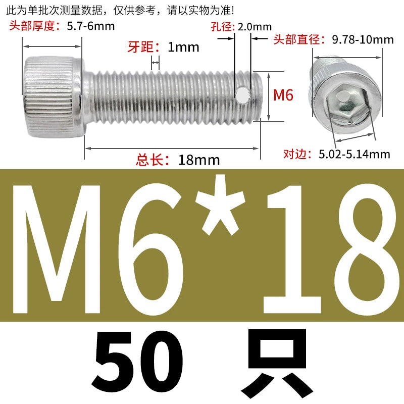 DIN912 304 SS Anti-Backout Screw M3-M10 Hex Socket Perforated Lead Seal Threaded Bolt