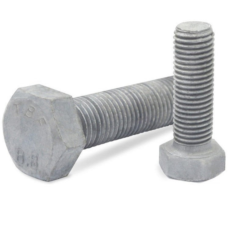 M10/M12/M14 8.8 grade hot dip galvanized outer hexagon screws iron bolt high strength screws hot dip galvanized screws for Construction Projects