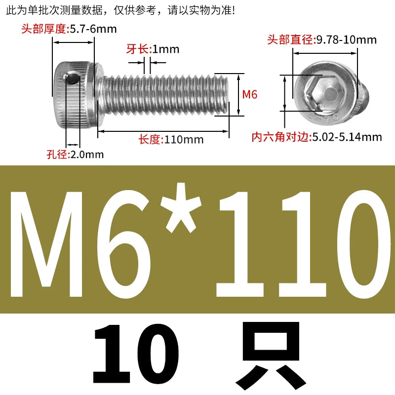 DIN912 Stainless Steel Lead Seal Screw Hex Head Side Hole Anti-Dislodge Fastener