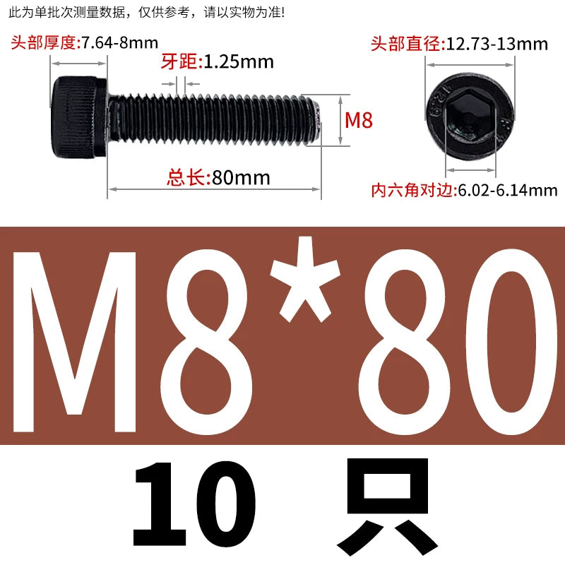 DIN912  M1.4-M16 Grade 12.9 Cup Head Hexagon Screw Full Thread Cylindrical Knurled Head Metric Screw
