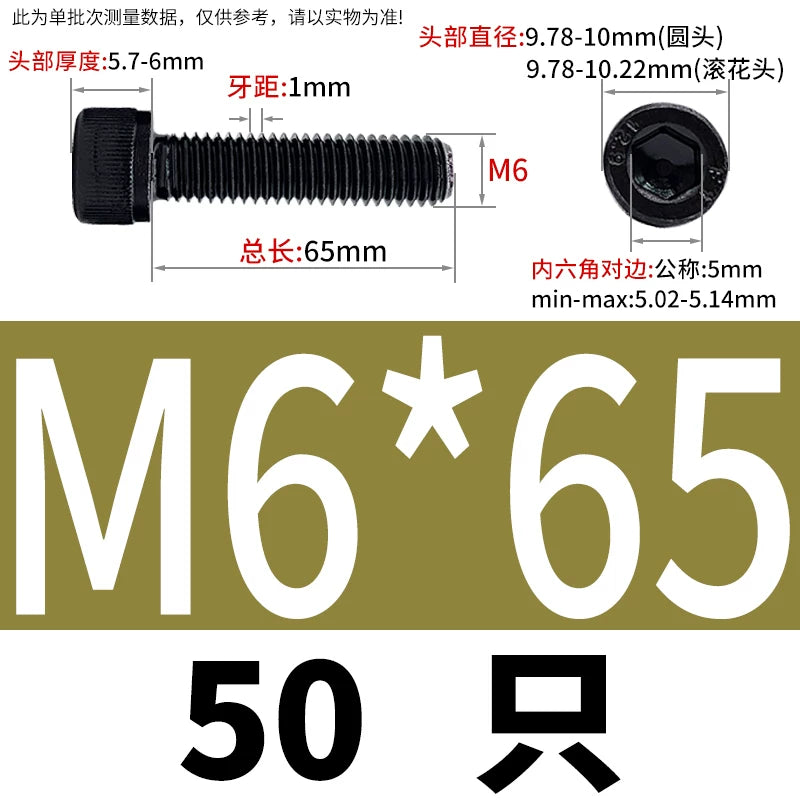 DIN912  M1.4-M16 Grade 12.9 Cup Head Hexagon Screw Full Thread Cylindrical Knurled Head Metric Screw