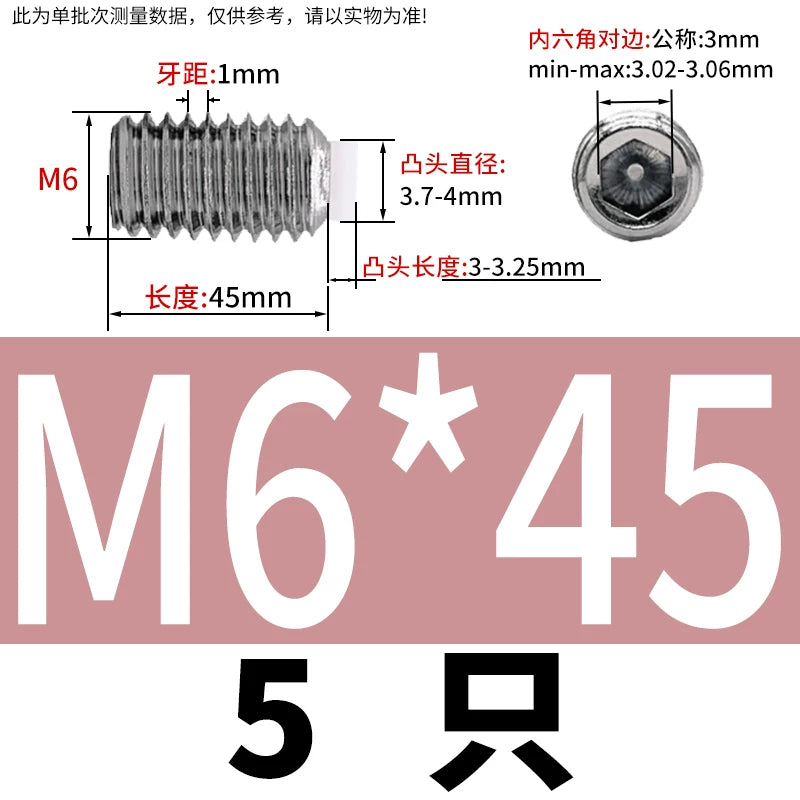 POM/Nylon Rubber Head Plunger 304 Stainless Steel Buffer Stop Screw M2-M10