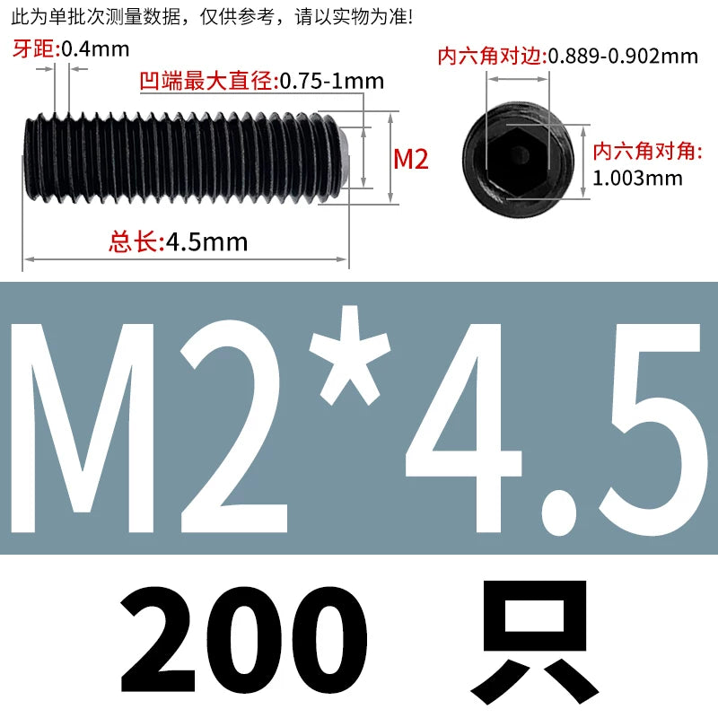 DIN916/GB80 M1.6-M24 Concave End Screw | 12.9 Grade Hex Socket Headless Industrial Set Screw