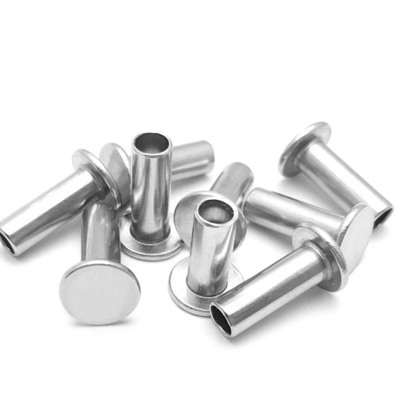 φ 2/φ 3/φ 4  201 Flat Head Semi-Hollow Rivet Stainless Steel Flat He ad Rivet Semi-Hollow Core Hollow Rivet  for Furniture & Leather Assembly