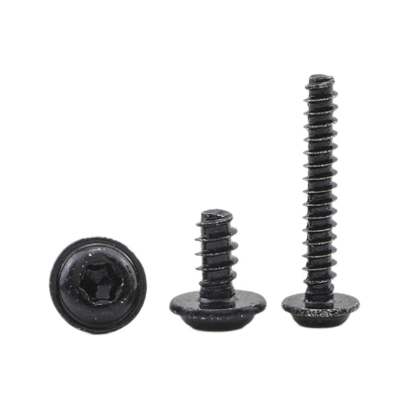 M2/M3/M4/M5  Black 304 stainless steel plum blossom head with padded round head flat tail self-tapping screw PWB pan head self-tapping nail for Household & Industrial Use