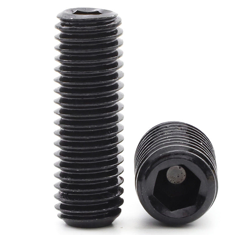 Grade 12.9 High Strength Hexagon Flat End Set Screws Black Headless Allen Socket Set Screws for Machinery and Equipment Fixing