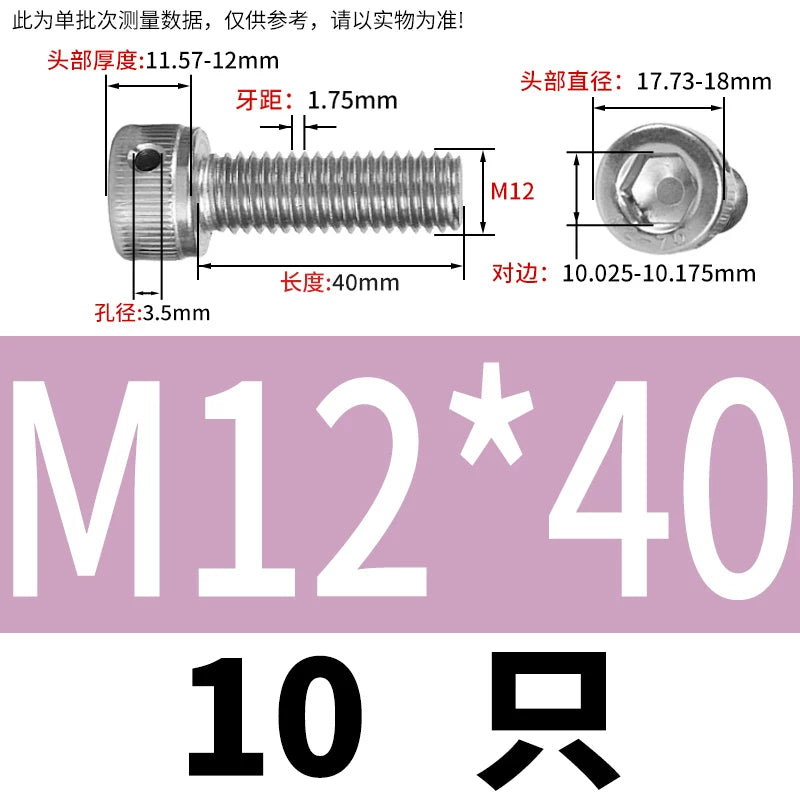DIN912 Stainless Steel Lead Seal Screw Hex Head Side Hole Anti-Dislodge Fastener