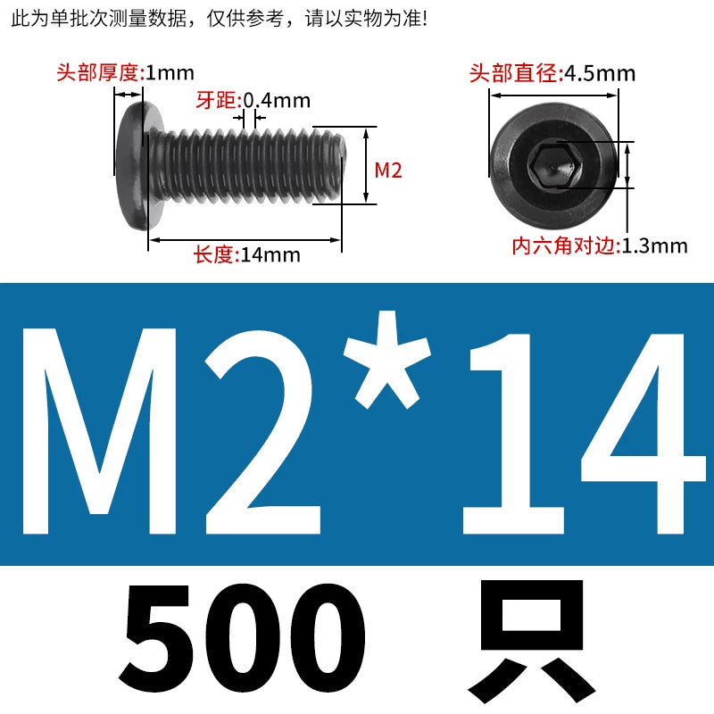 M2-M12 Black 304 Stainless Steel Hex Socket Screw Chamfered Large Flat Head Furniture Pair Lock Fastener