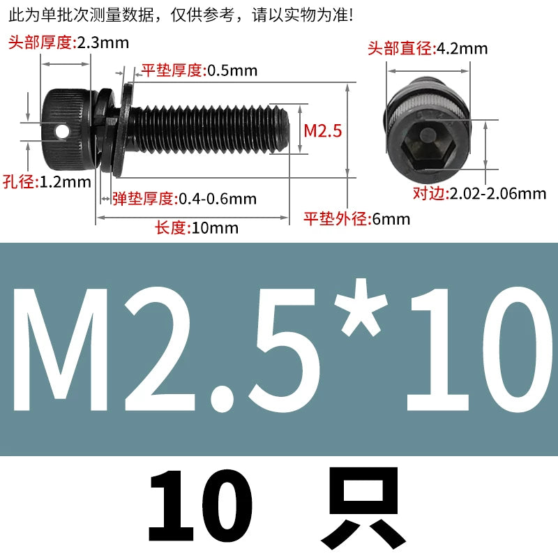 12.9 Grade Hexagonal Three Combination Head Perforated Screw M2-M12 Cup Head Sealed Fastener