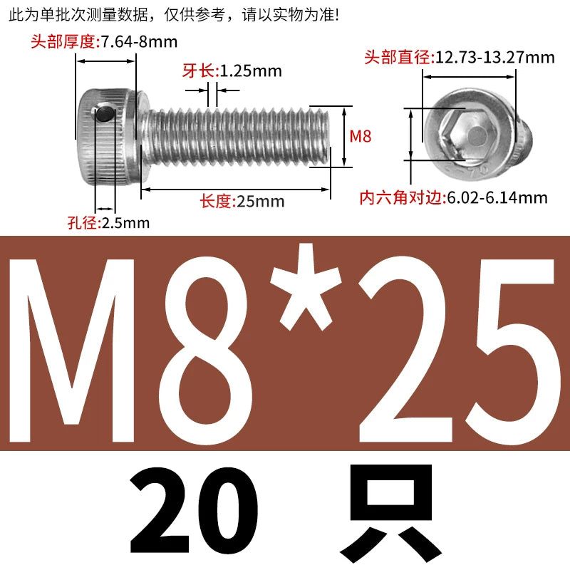DIN912 Stainless Steel Lead Seal Screw Hex Head Side Hole Anti-Dislodge Fastener