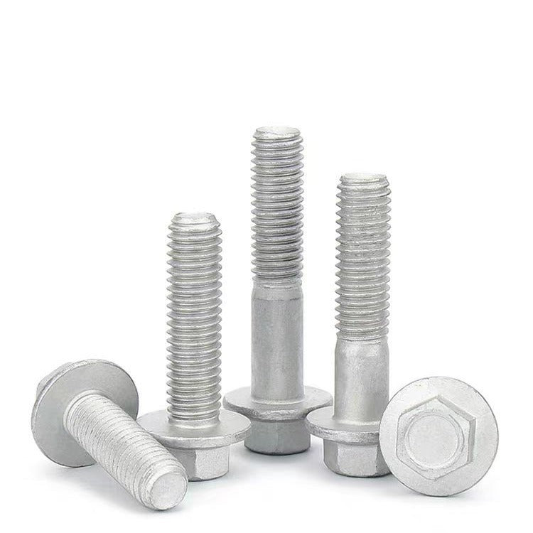 M8M10M12M14M16 10.9 grade outer hexagon flange without teeth bolts Dacromet hexagon padded screws for Machinery & Construction