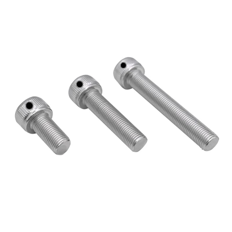 DIN912 304/316 Screw Fine Thread Side Hole Anti-Drop Screw with Safety Hole and Lead Seal