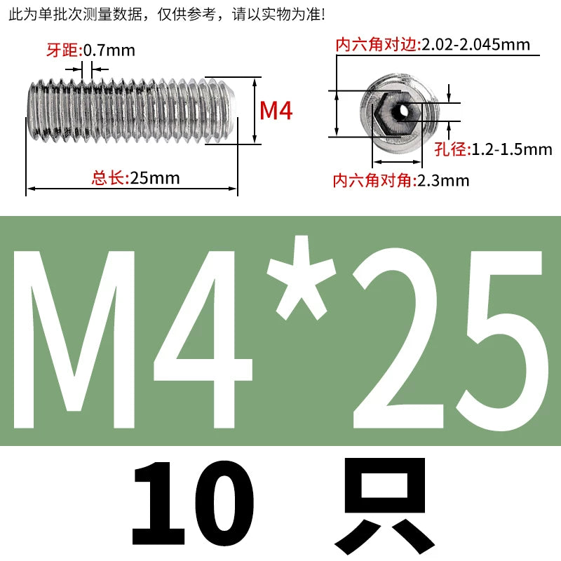 DIN913 Hex Socket Set Screw 304/316 Hollow Perforated Vacuum Exhaust Screw