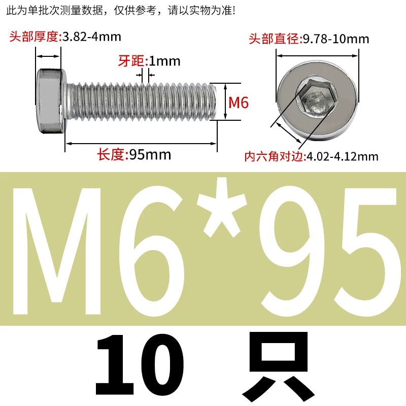 DIN7984 M2-M16 304/316 Stainless Steel Thin Head Allen Screw Low Head Flat Head Allen Bolt