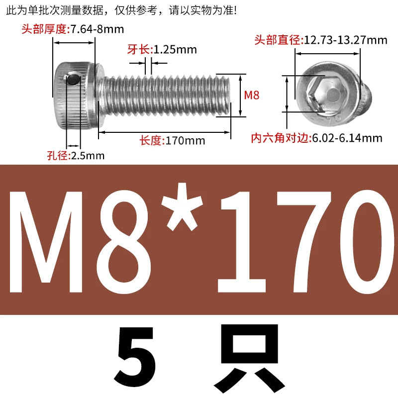 DIN912 Stainless Steel Lead Seal Screw Hex Head Side Hole Anti-Dislodge Fastener
