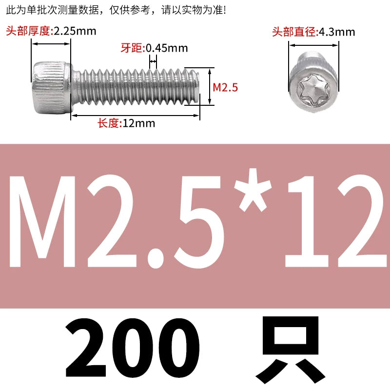 M2 & M3 Black 304 Stainless Steel Torx Socket Head Cap Screws | Knurled ISO 14580