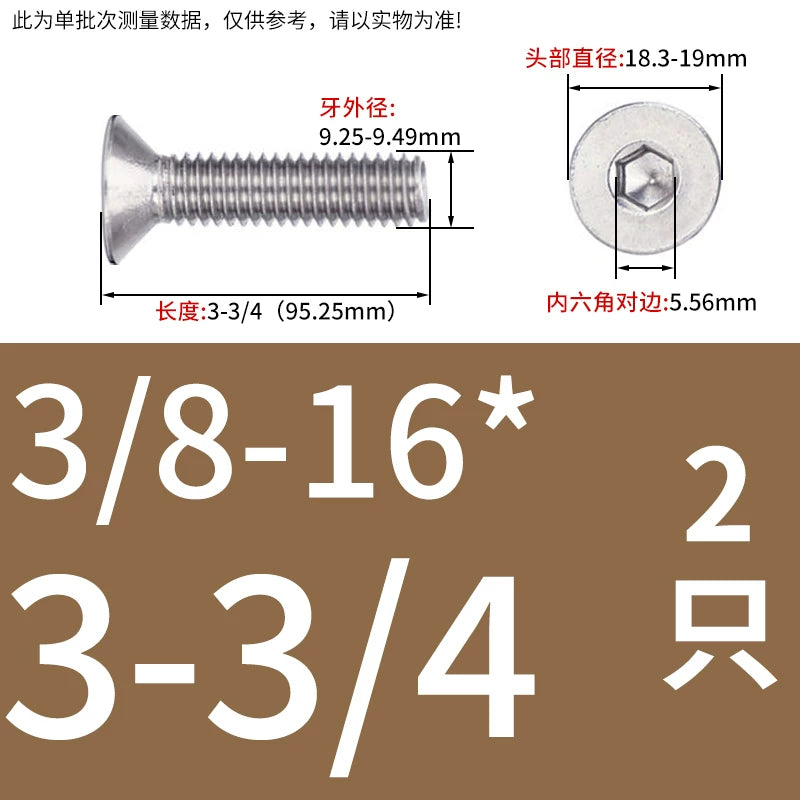 UNC/UNF 304/316 Imperial Machine Screw Stainless Steel Countersunk Flat Head Hex Socket Screw