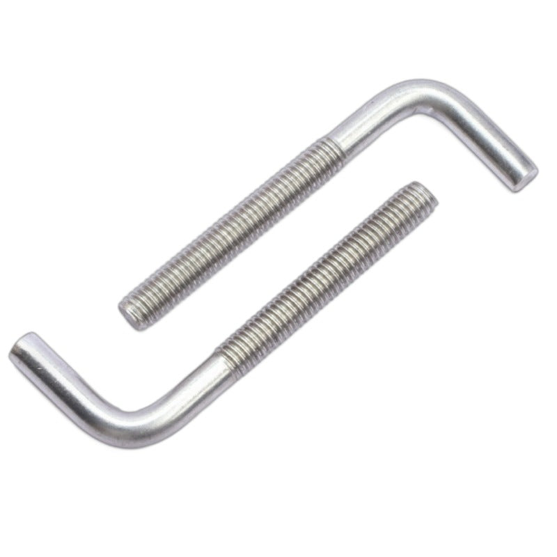 M4/M5 304 Stainless Steel 7-shaped Screw L-shaped Screw Hook Right Angle Hook Anchor Bolt Bent Hook for Wall Mounting & Hanging