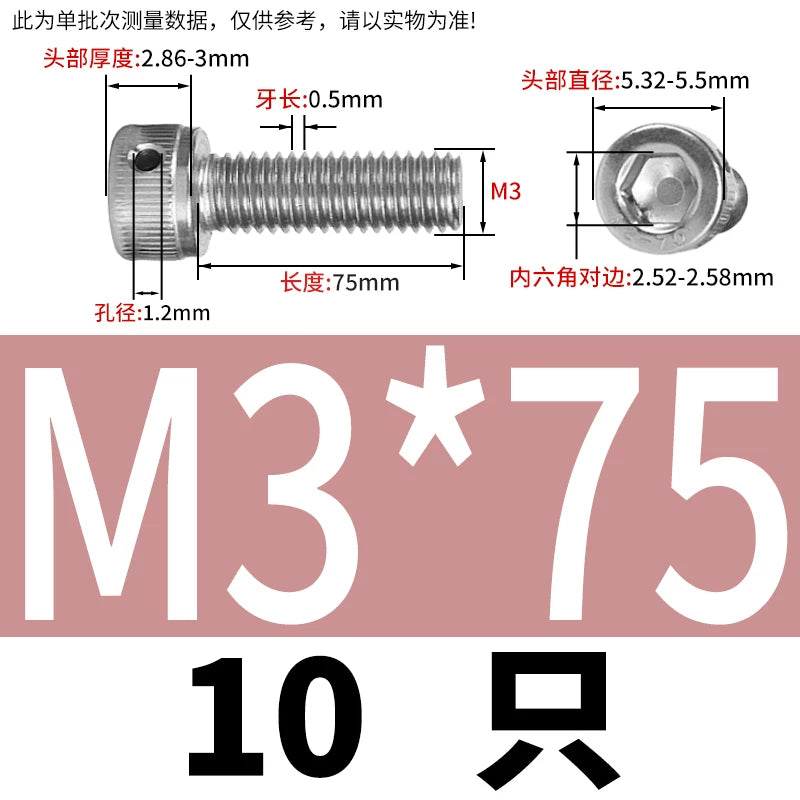 DIN912 Stainless Steel Lead Seal Screw Hex Head Side Hole Anti-Dislodge Fastener