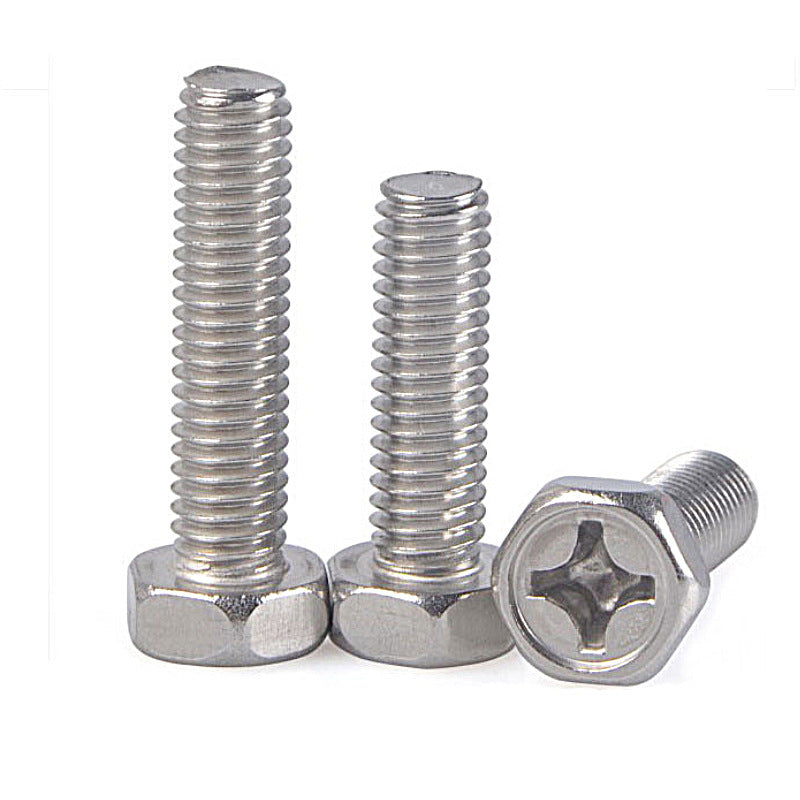 M4/M6/M8 Galvanized cross groove concave brain hexagonal screws hexagonal pits cross machine screws and bolts for Furniture & Machinery