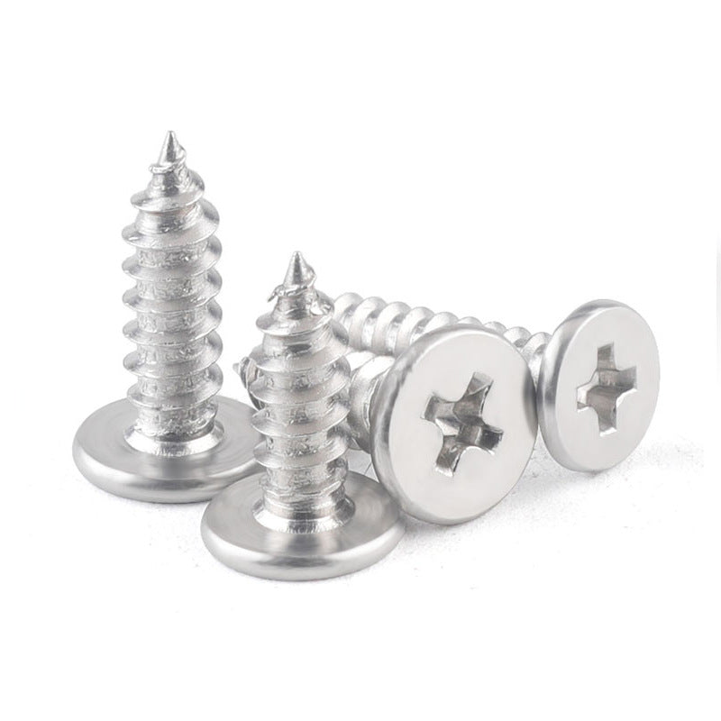M1.7 M2.3 M3 Nickel-Plated and Black Hardened Large Flat Head Phillips Self-Tapping Screws for Electronics and Small Device Repair