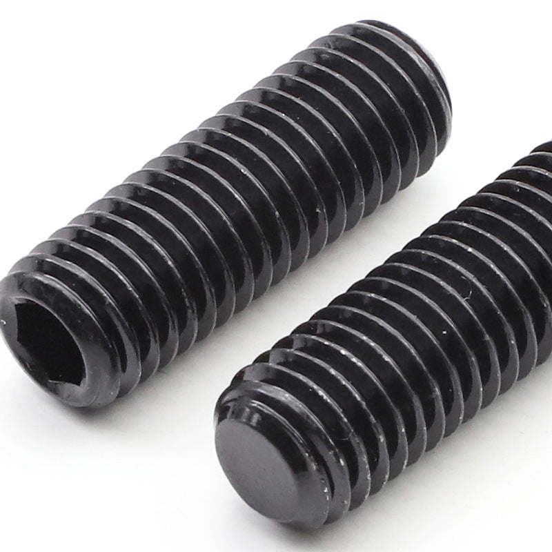 Grade 12.9 High Strength Hexagon Flat End Set Screws Black Headless Allen Socket Set Screws for Machinery and Equipment Fixing