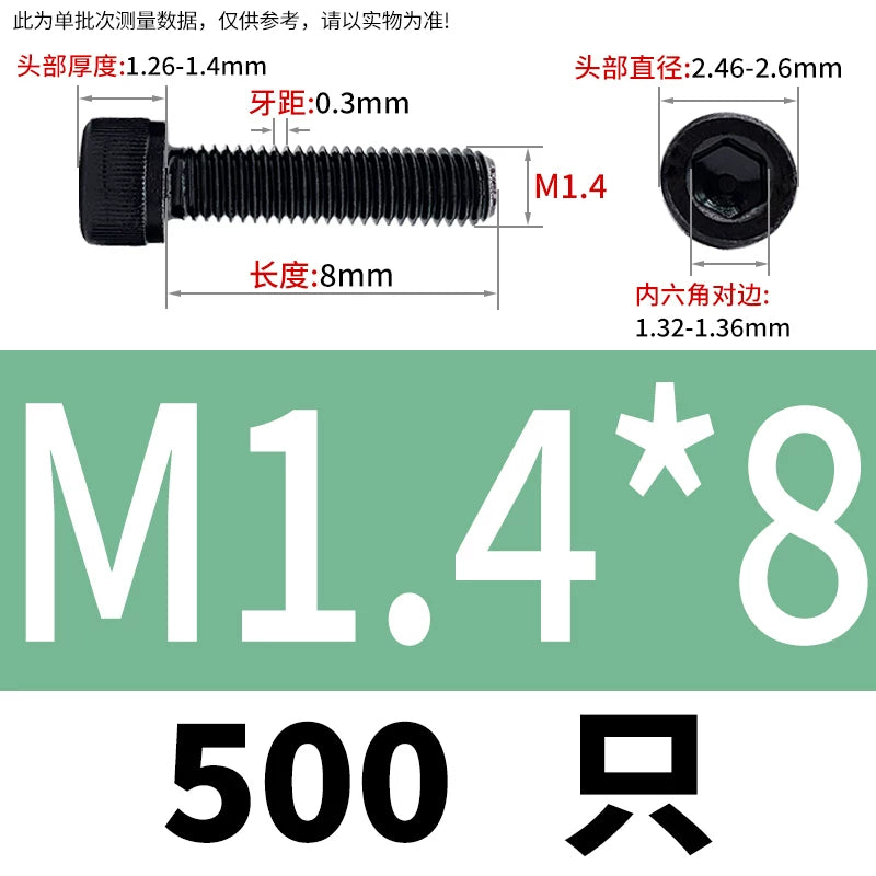 DIN912 Black Dacromet Screw 304 Stainless Steel  M1.4-M10 Cup Head Hex Cylinder Bolt