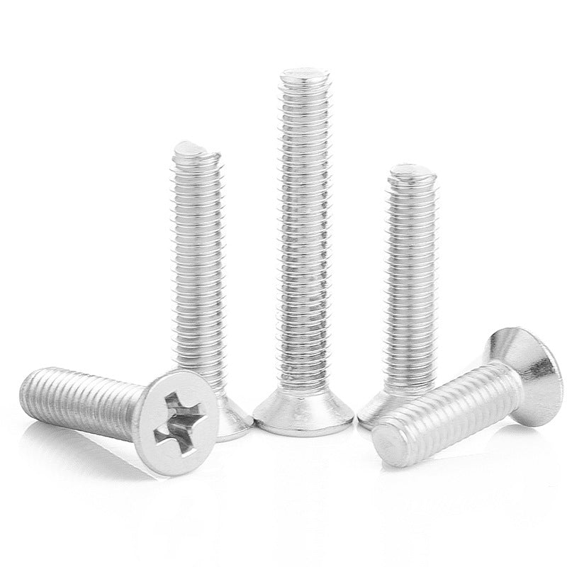 KM Cross Groove Countersunk Head Nickel Plated Hard Screws 6.8 Grade Carbon Steel Cross Flat Head Screws M1 | M2 | M3 | M4