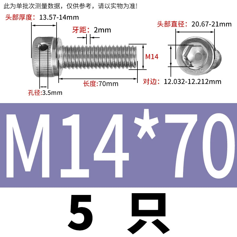 DIN912 Stainless Steel Lead Seal Screw Hex Head Side Hole Anti-Dislodge Fastener
