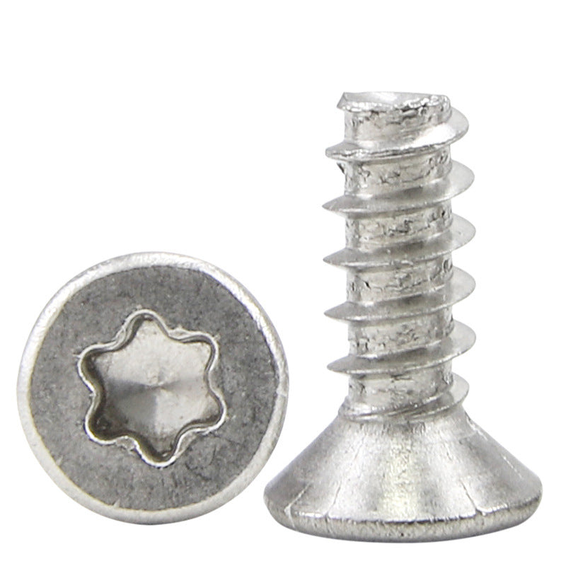 M3/M4 304 stainless steel flat head plum blossom flat tail self-tapping screw countersunk head flat tail self-tapping screw  for Woodworking & Furniture Assembly