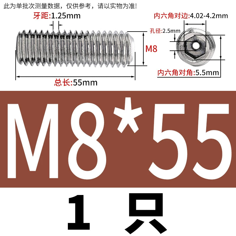 DIN913 Hex Socket Set Screw 304/316 Hollow Perforated Vacuum Exhaust Screw
