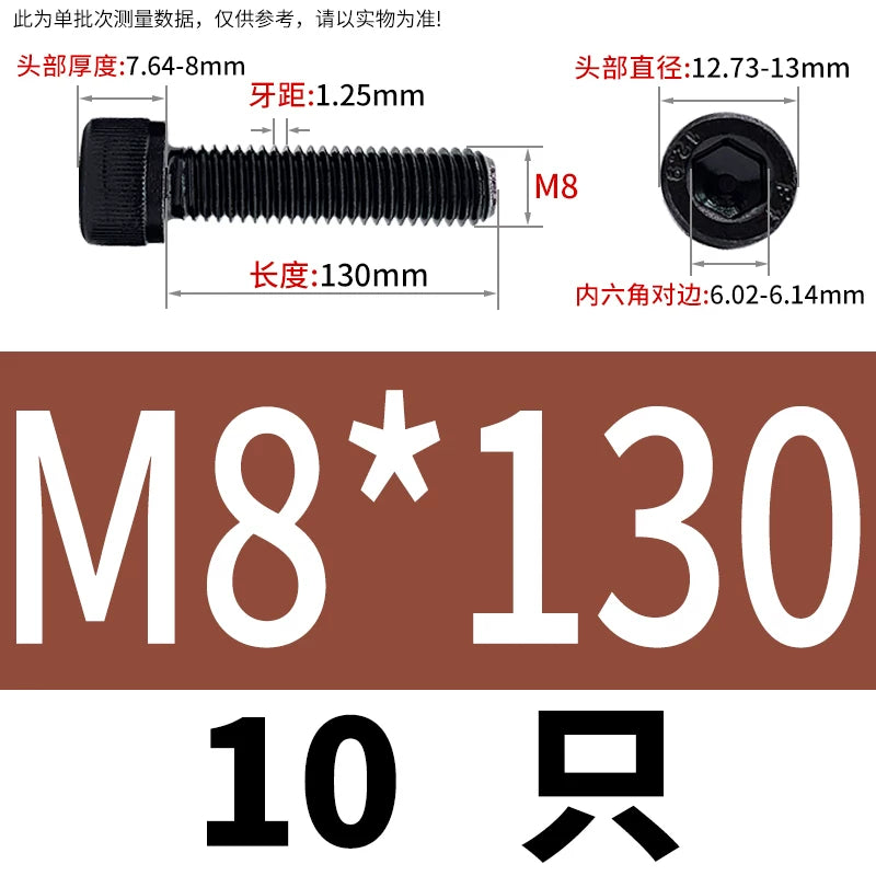 DIN912  M1.4-M16 Grade 12.9 Cup Head Hexagon Screw Full Thread Cylindrical Knurled Head Metric Screw