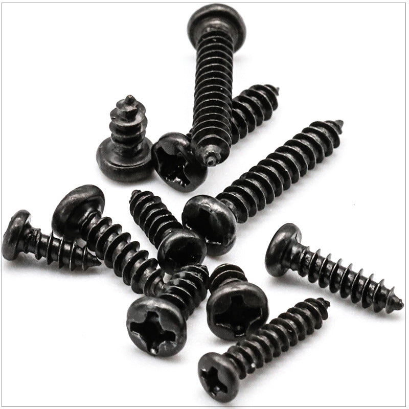 M1.4/M1.6/M2 304 stainless steel black-plated pan head self-tapping screw Cross round head screw Electronic small screw  for Circuit Board & Device Repair
