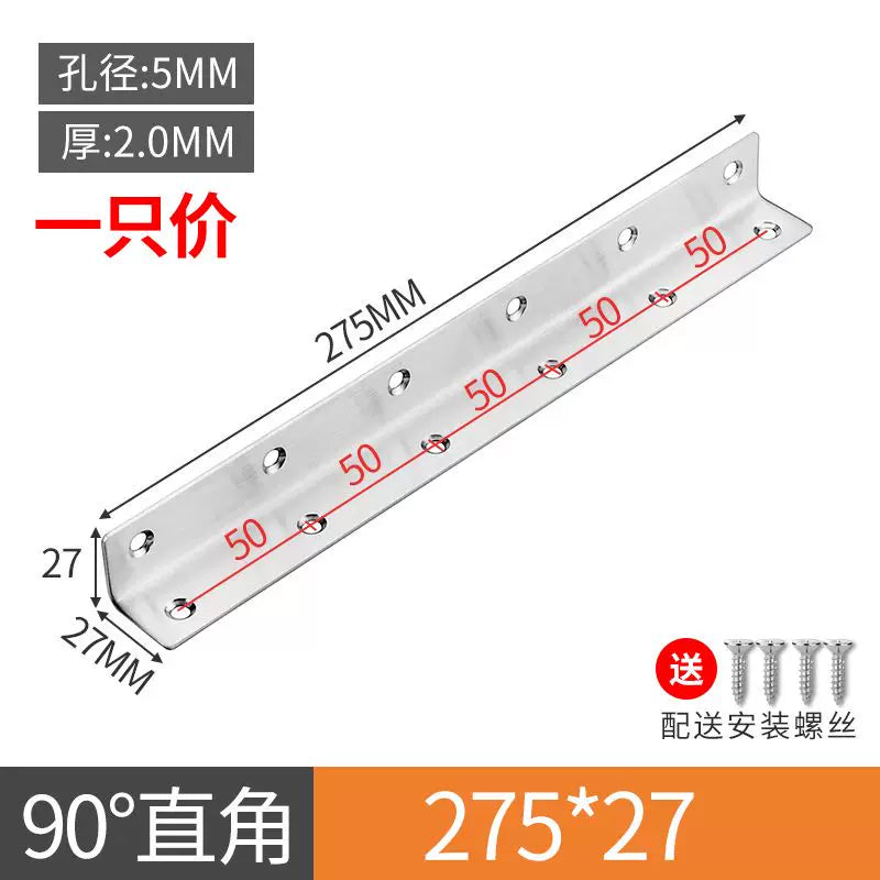 Stainless Steel 90 Degree Angle Bracket Thickened Triangular Support Frame Cabinet Reinforcement Accessory
