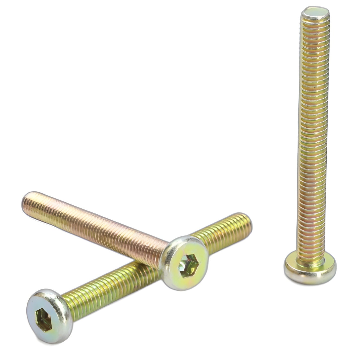 Iron galvanized flat round head hexagonal screws furniture assembly bolts table chair door cabinet furniture connection screws for Furniture Assembly, Table & Chair Connection
