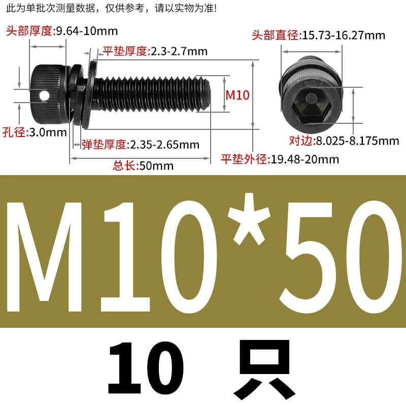 12.9 Grade Hexagonal Three Combination Head Perforated Screw M2-M12 Cup Head Sealed Fastener