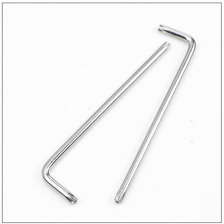 T6/T8/T10 Carbon Steel Nickel Plated L-Shaped Torx Wrench Set With/Without Hole for Electronics & Machinery Repair