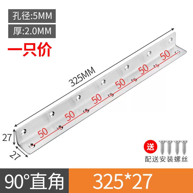 Stainless Steel 90 Degree Angle Bracket Thickened Triangular Support Frame Cabinet Reinforcement Accessory
